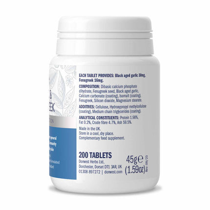 Dorwest Knoflook & Fenegriek Tabletten voor Honden