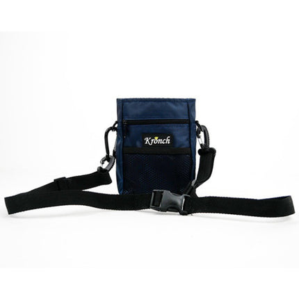 Kronch luxe snacktas in het blauw met schouderband