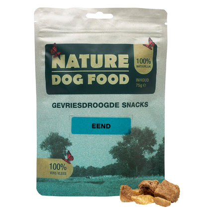 Nature-Dog-Food-gevriesdroogde-snack-eend