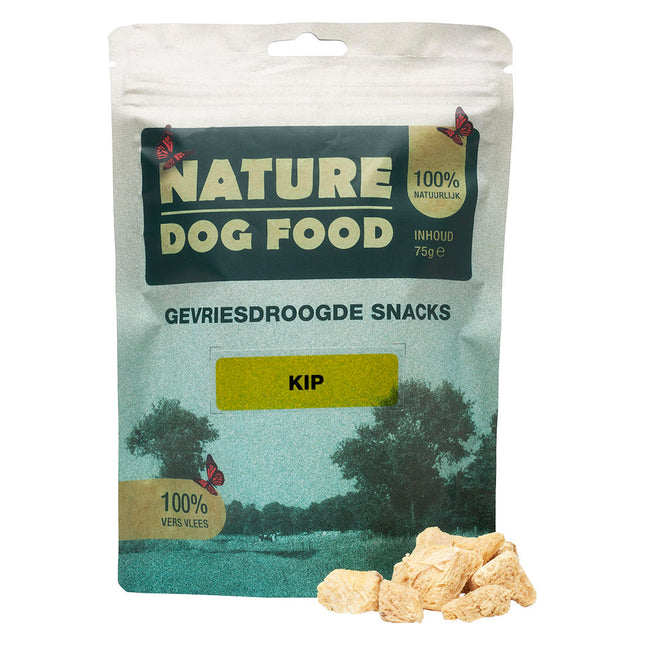 Nature-Dog-Food-gevriesdroogde-snack-kip
