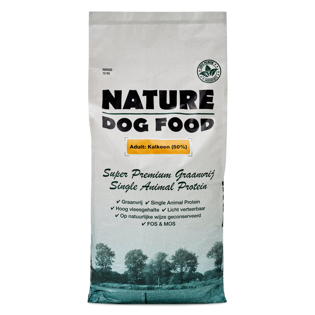 Nature-dog-food-hypoallergeen-hondenvoer-kalkoen-zak