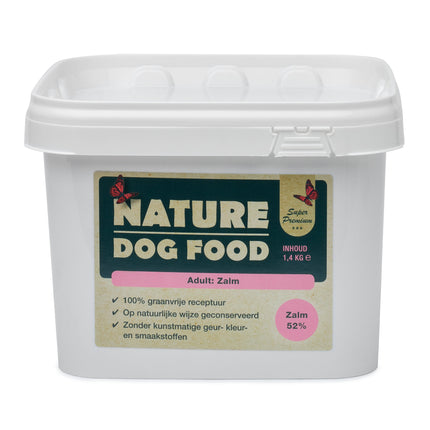 Nature-dog-food-hondenvoer-zalm-emmer-hypoallergeen-graanvrij