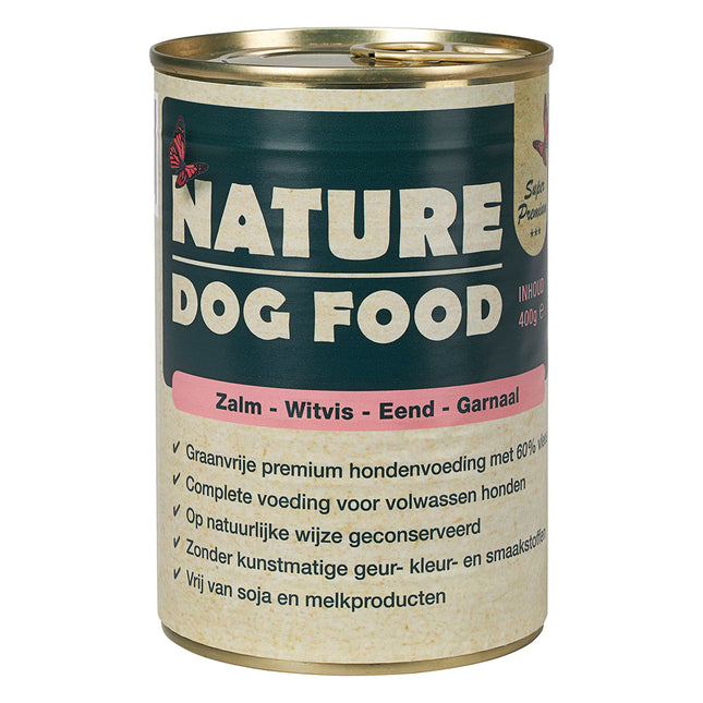 Nature Dog Food Zalm Witvis Eend Garnaal Natvoer
