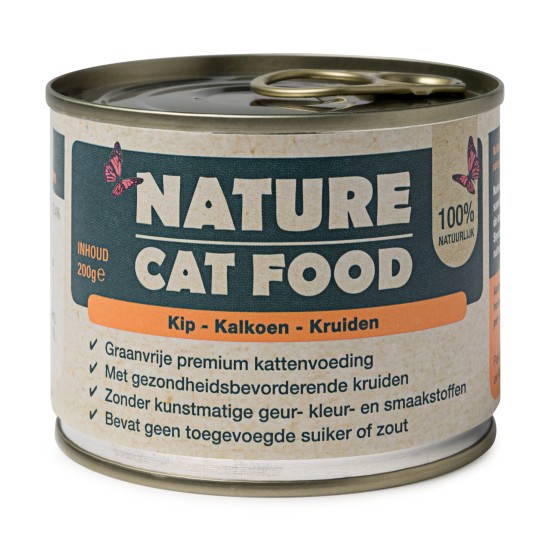 Nature Cat Food - Kip, Kalkoen & Kruiden