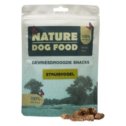 Nature Dog Food Gevriesdroogde Hondensnacks 100% Struisvogel