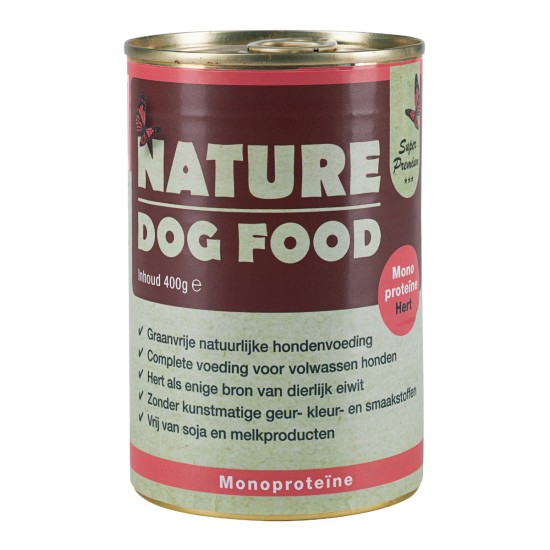 Nature Dog Food Natvoer - Monoproteïne - Hert Nature Dog Food Natvoer - Monoproteïne - Hert