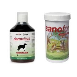 Combinatiepakket Sanofor & DarmVitaal | Synergie in Darmondersteuning voor honden Combinatiepakket Sanofor & DarmVitaal | Synergie in Darmondersteuning voor honden