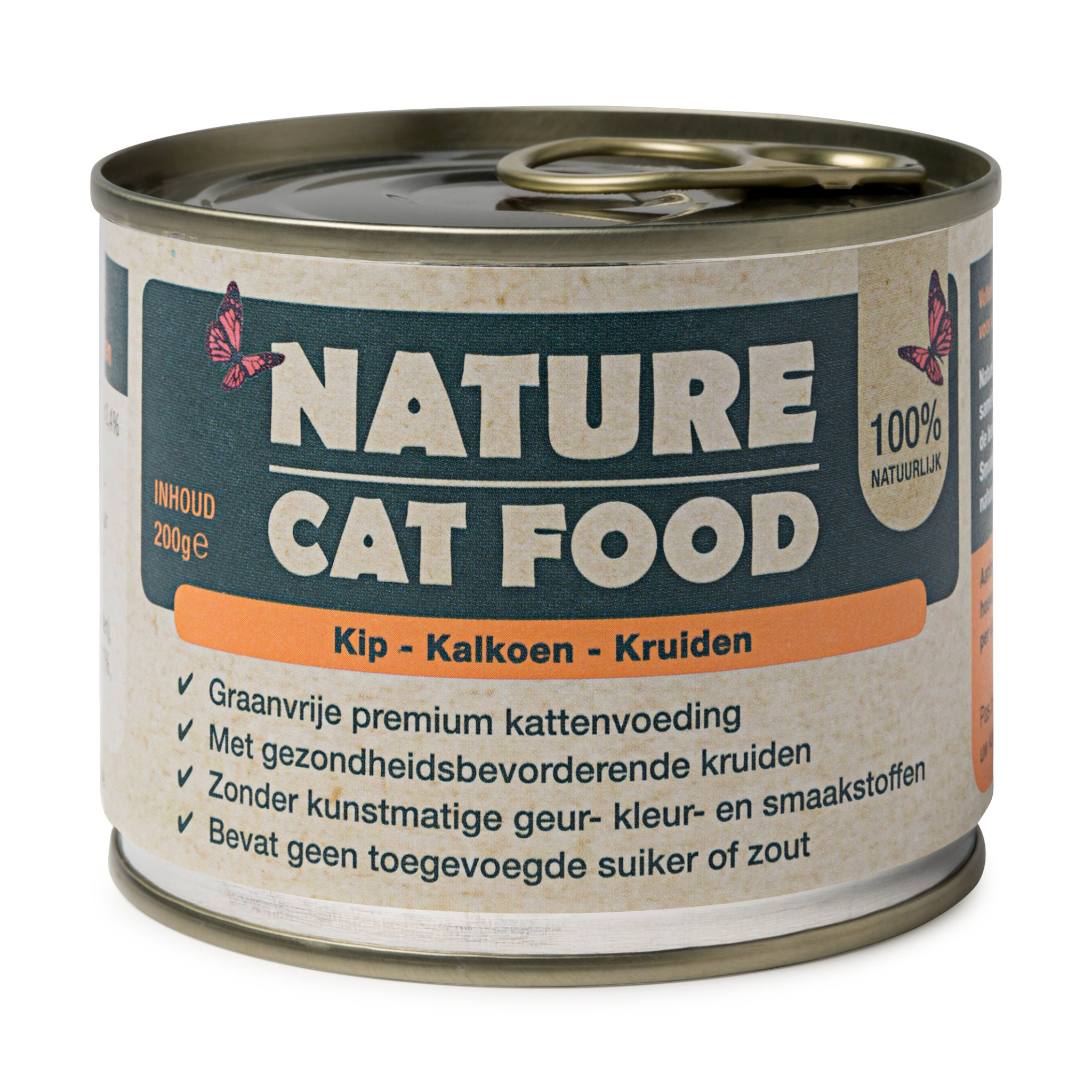 Natvoer voor katten van Nature Cat Food - Kip, Kalkoen & Kruiden