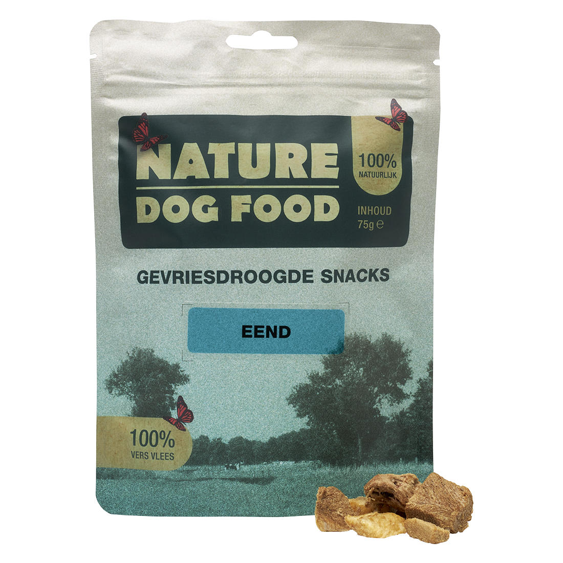 Gevriesdroogde snacks voor honden van Eend
